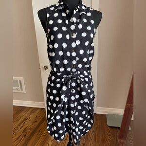 Navy Polka Dot